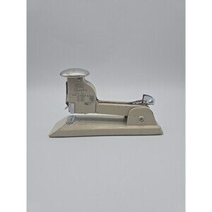 Vintage Swingline No 13 High Carbon Stapler Beige Heavy Duty Steel Made In USA